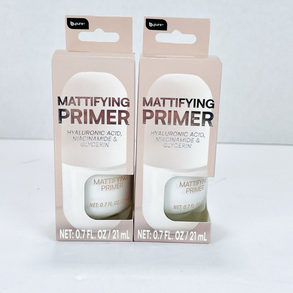 2 Pack B Pure Mattifying Primer With Hyaluronic Acid, Niacinamide & Glycerin NEW